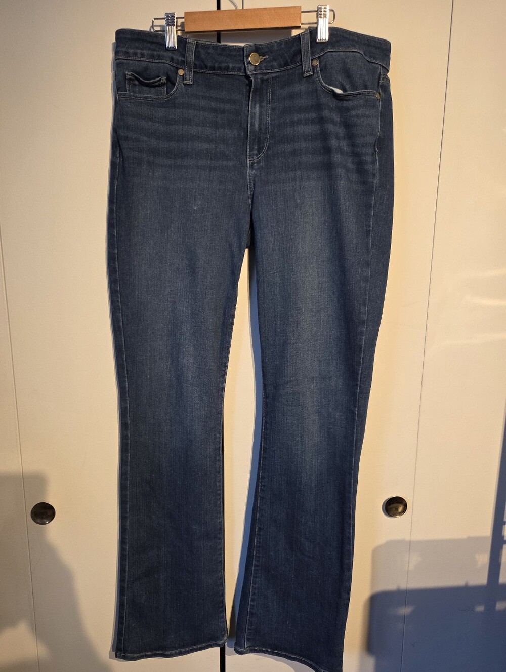 PAIGE Manhattan Dark Blue Flare Jeans